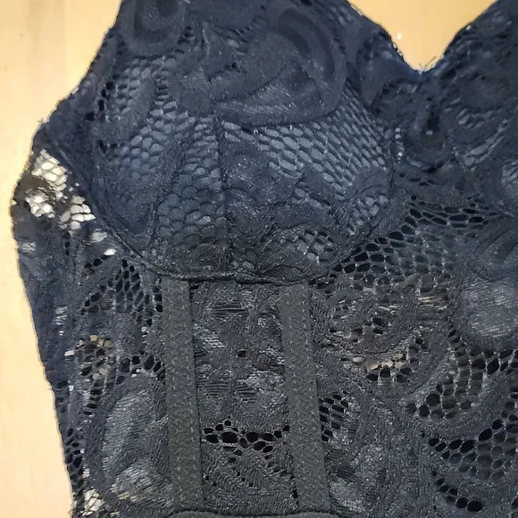 Almost Famous Black Lace Slip Sexy Jumpsuit - Picture 2 of 4